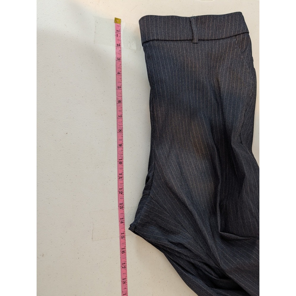 Rafaella Womens Size 14 Black‎ Pinstripe Dress Pants Trouser Flat Front Straight - Picture 10 of 14